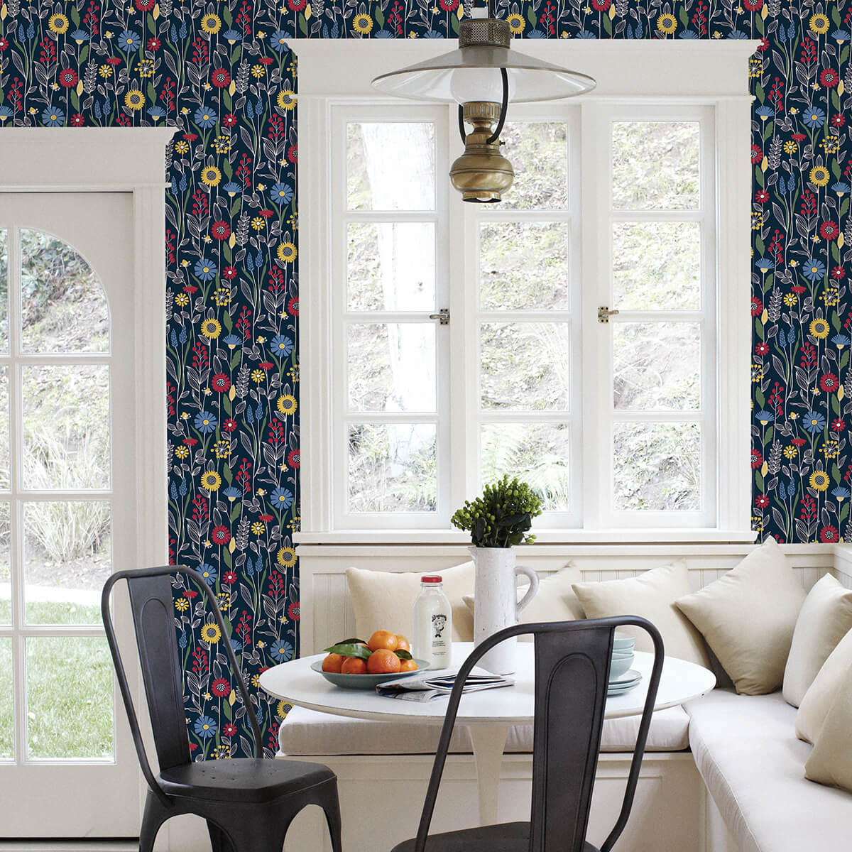 navy-jane-peel-and-stick-wallpaper-york-wallcoverings-nus4045 - York Wallcoverings Wallpaper