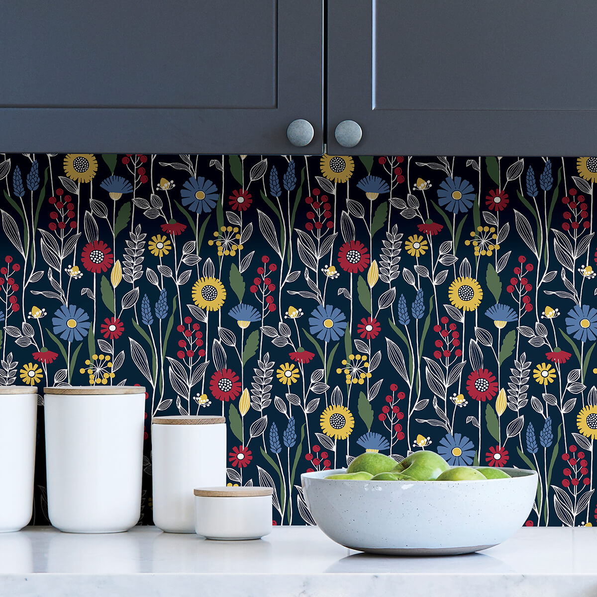 navy-jane-peel-and-stick-wallpaper-york-wallcoverings-nus4045 - York Wallcoverings Wallpaper