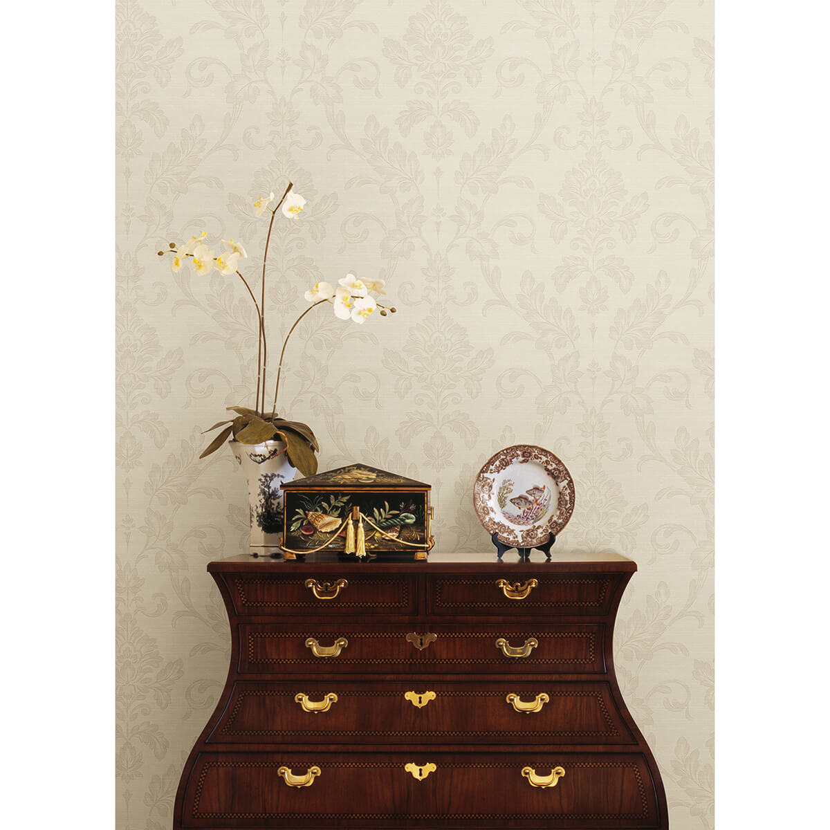 antonella-rose-gold-scroll-wallpaper-york-wallcoverings-4058-21787 - York Wallpaper Wallpaper