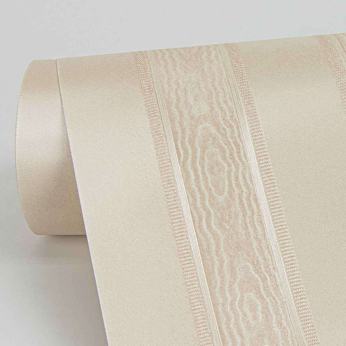 Zeta Peach Moire Stripe Wallpaper - York Wallcoverings - 4058-21792 - York Wallcoverings Wallpaper