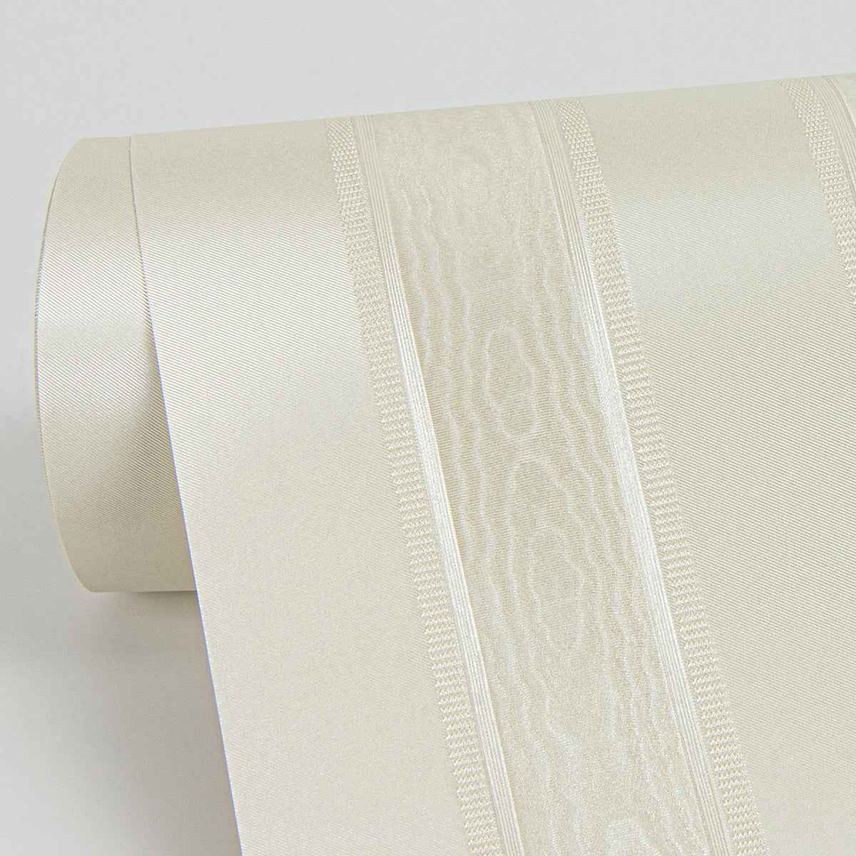 Zeta Cream Moire Stripe Wallpaper - York Wallcoverings - 4058-21793 - York Wallcoverings Wallpaper