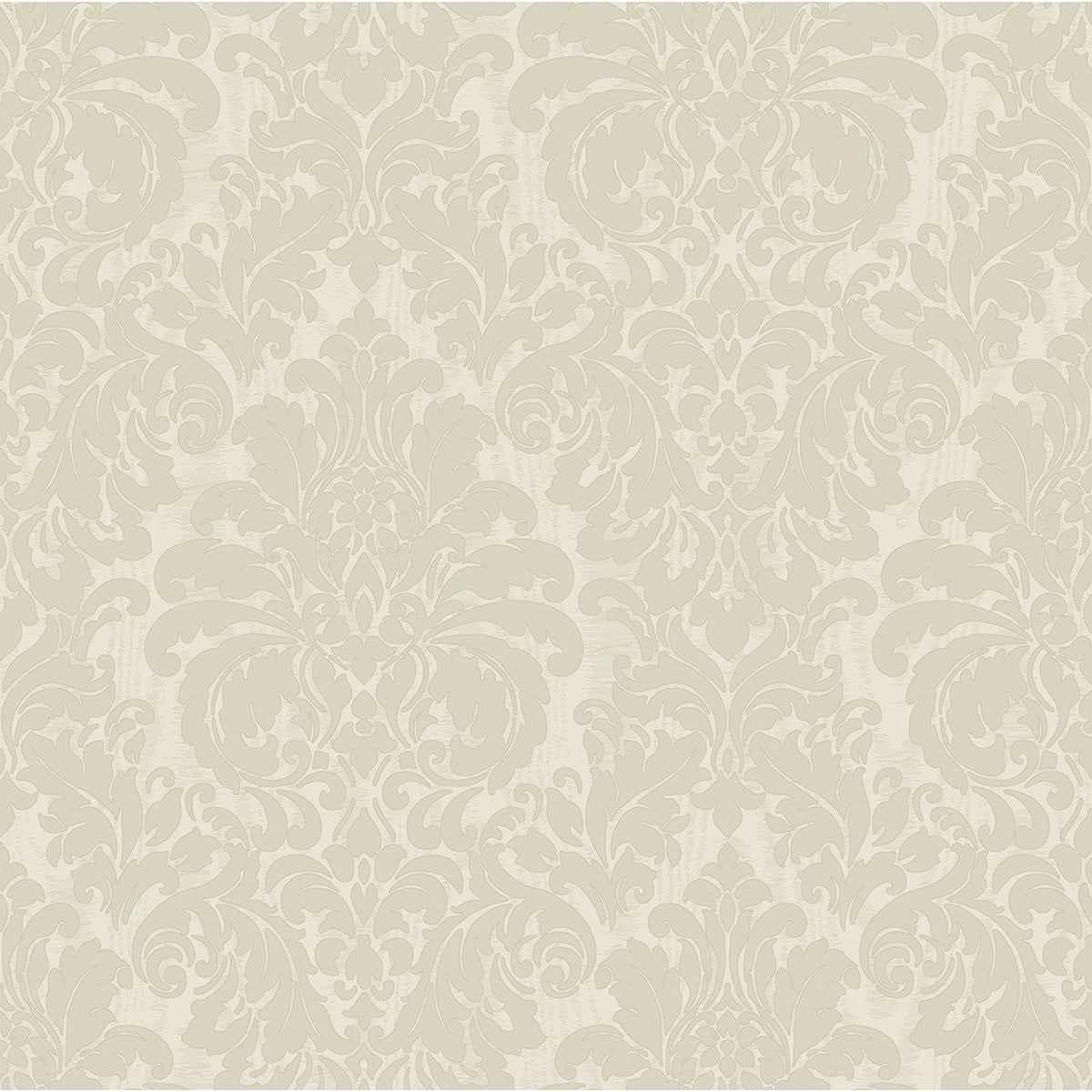 Betina White Damask Wallpaper - York Wallcoverings - 4058-24804