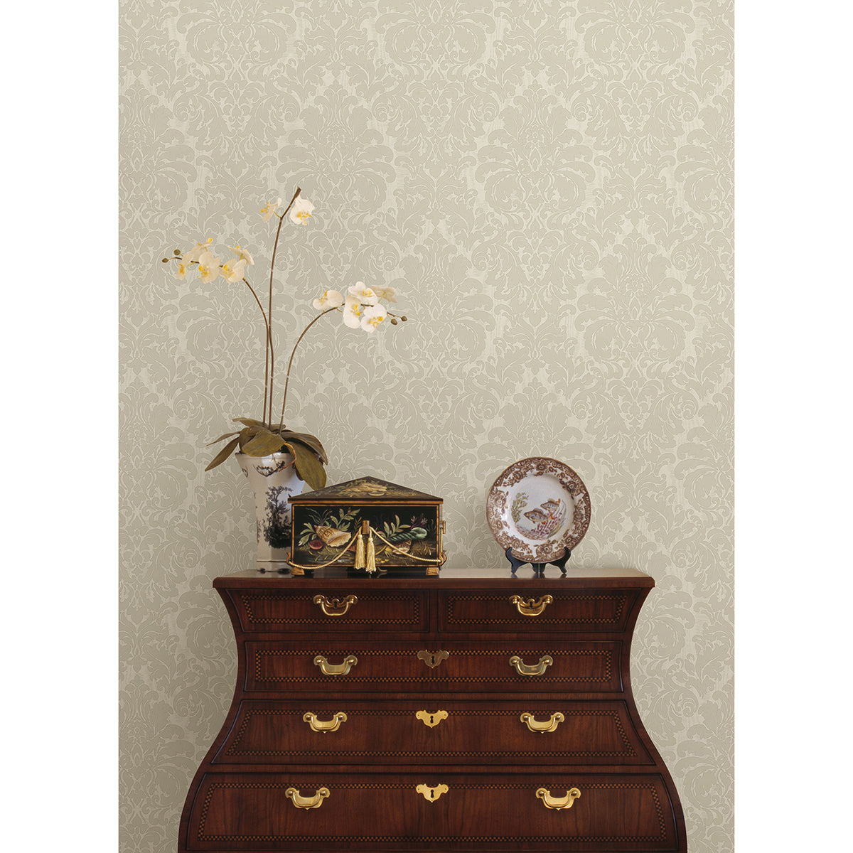 betina-white-damask-wallpaper-york-wallcoverings-4058-24804 - York Wallpaper Wallpaper