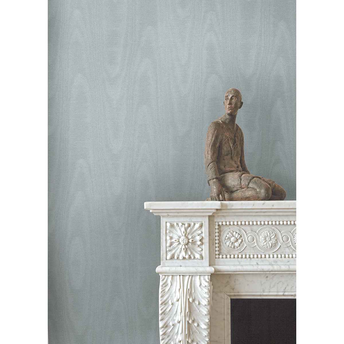 Angelina Light Blue Moire Wallpaper - York Wallcoverings - 4058-24816 - York Wallcoverings Wallpaper