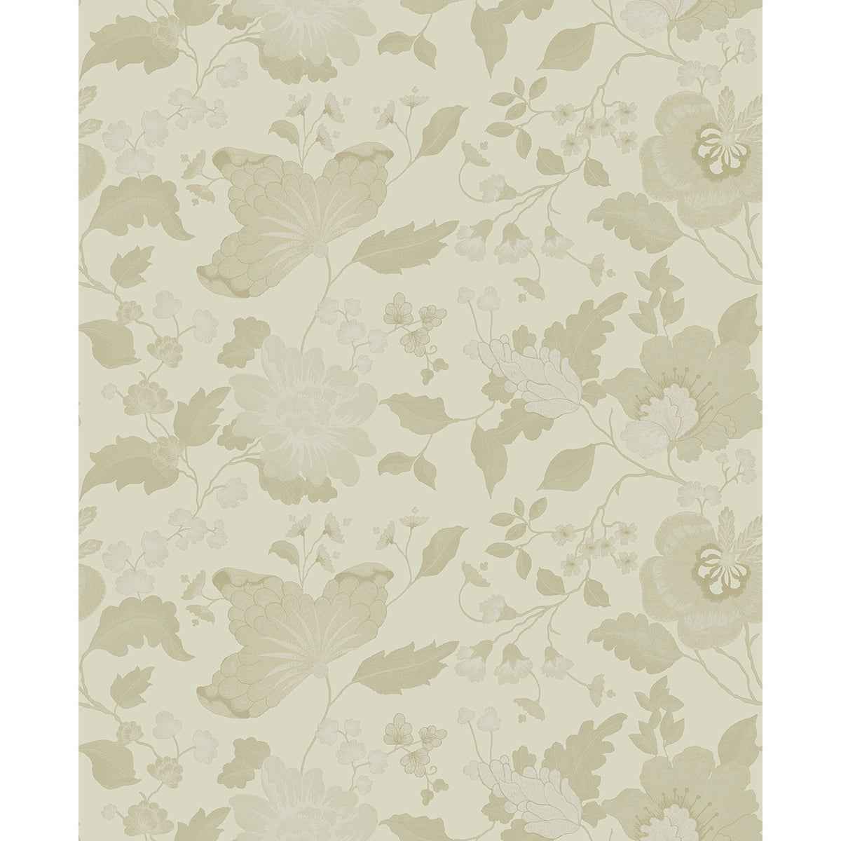 Vittoria Gold Floral Wallpaper - York Wallcoverings - 4058-24841
