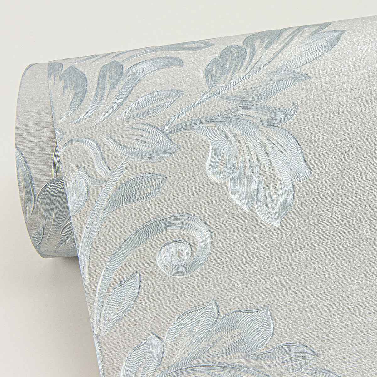 Antonella Light Blue Scroll Wallpaper - York Wallcoverings - 4058-24880 - York Wallcoverings Wallpaper