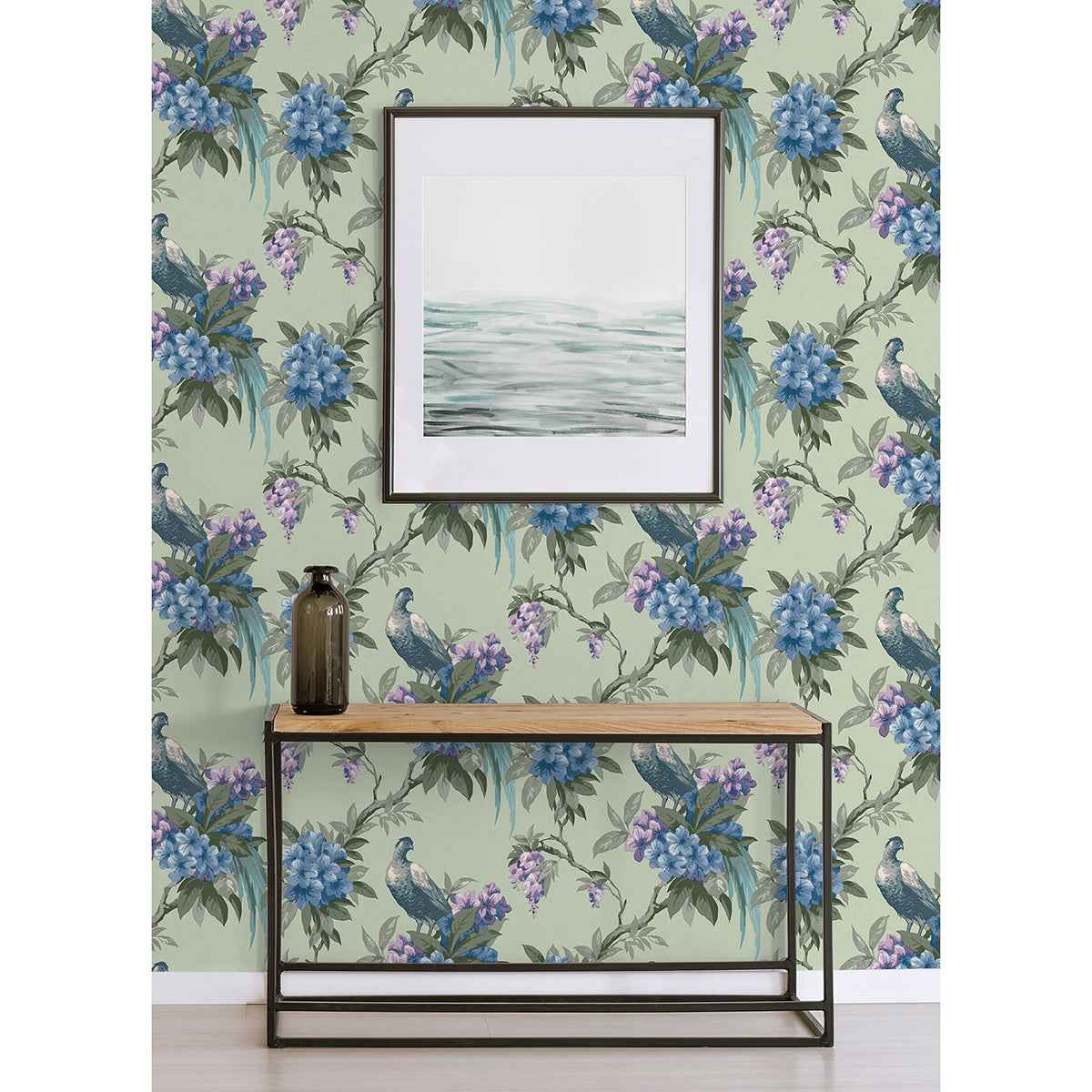 Golden Sage Floral Wallpaper - York Wallcoverings - M1660