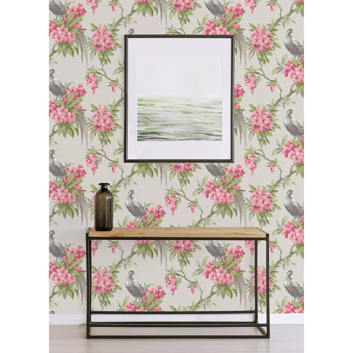 golden-pheasant-rose-floral-wallpaper-york-wallcoverings-m1664 - York Wallcoverings Wallpaper