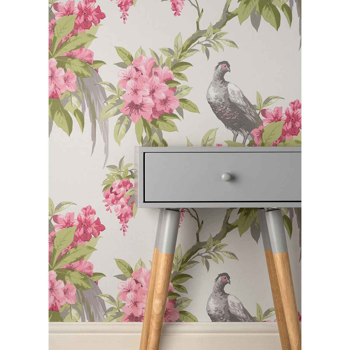 Golden Pheasant Rose Floral Wallpaper - York Wallcoverings - M1664 - York Wallcoverings Wallpaper