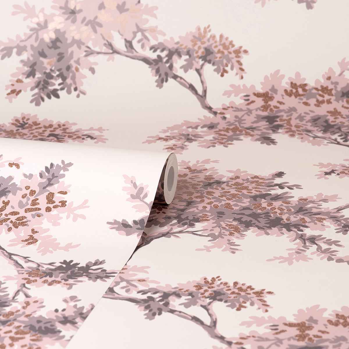 Ashdown Pink Tree Wallpaper - York Wallcoverings - M1670 - York Wallcoverings Wallpaper