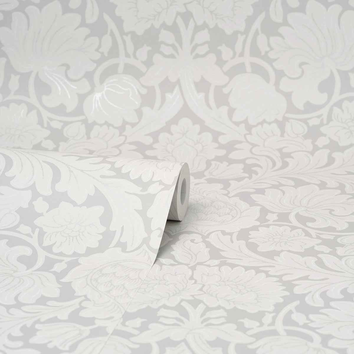 Bamburg Grey Floral Wallpaper - York Wallcoverings - M1683 - York Wallcoverings Wallpaper