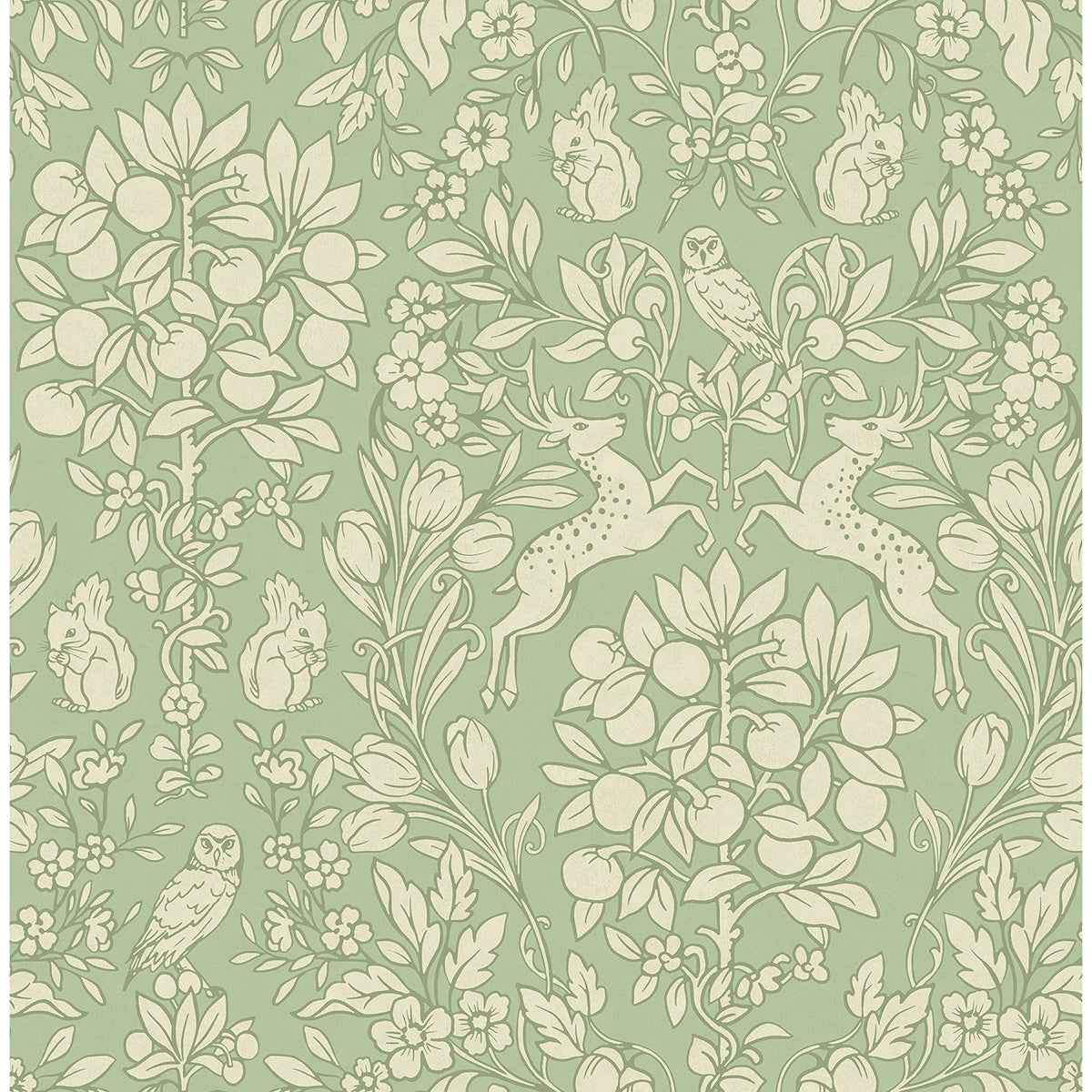 Richmond Sage Floral Wallpaper - York Wallcoverings - M1688 - York Wallcoverings Wallpaper