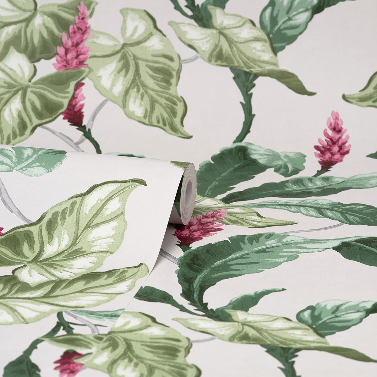 meridian-parade-green-tropical-leaves-wallpaper-york-wallcoverings-m1692 - York Wallcoverings Wallpaper