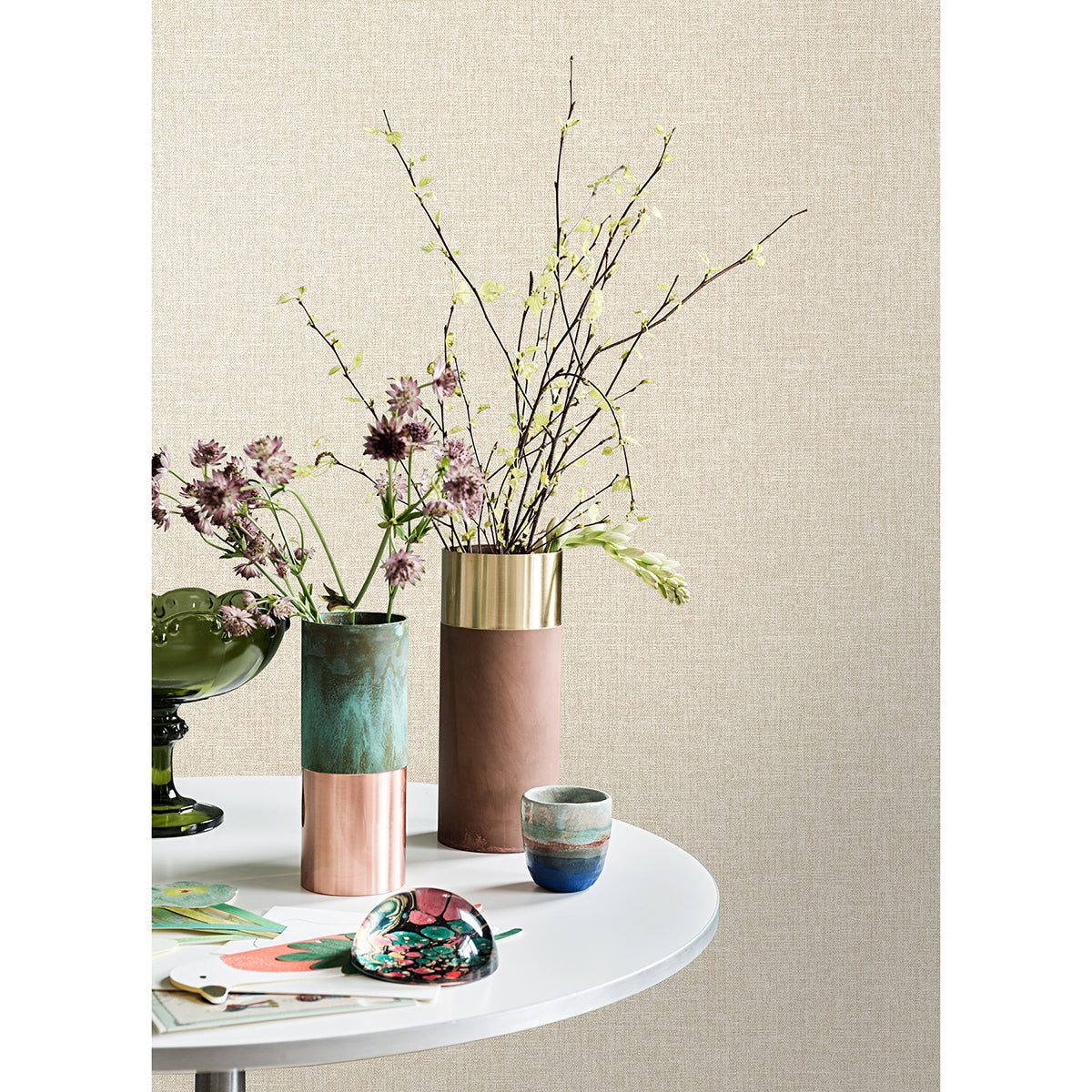 glen-beige-linen-wallpaper-york-wallcoverings-m1697 - York Wallcoverings Wallpaper