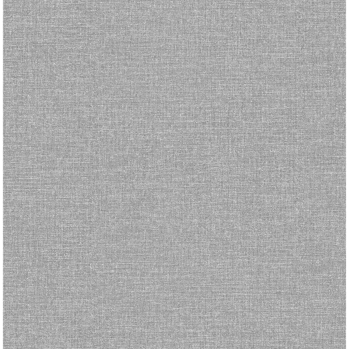 Glen Dark Grey Linen Wallpaper - York Wallcoverings - M1702