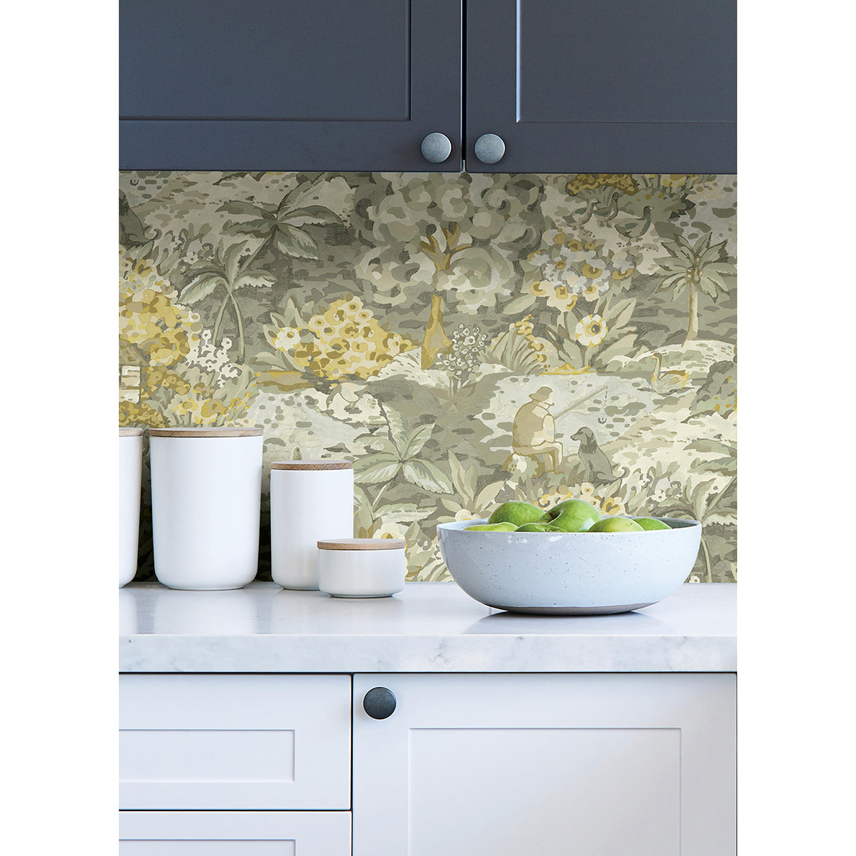 yellow-grey-le-forestier-peel-and-stick-wallpaper-york-wallcoverings-cbs4505 - York Wallcoverings Wallpaper