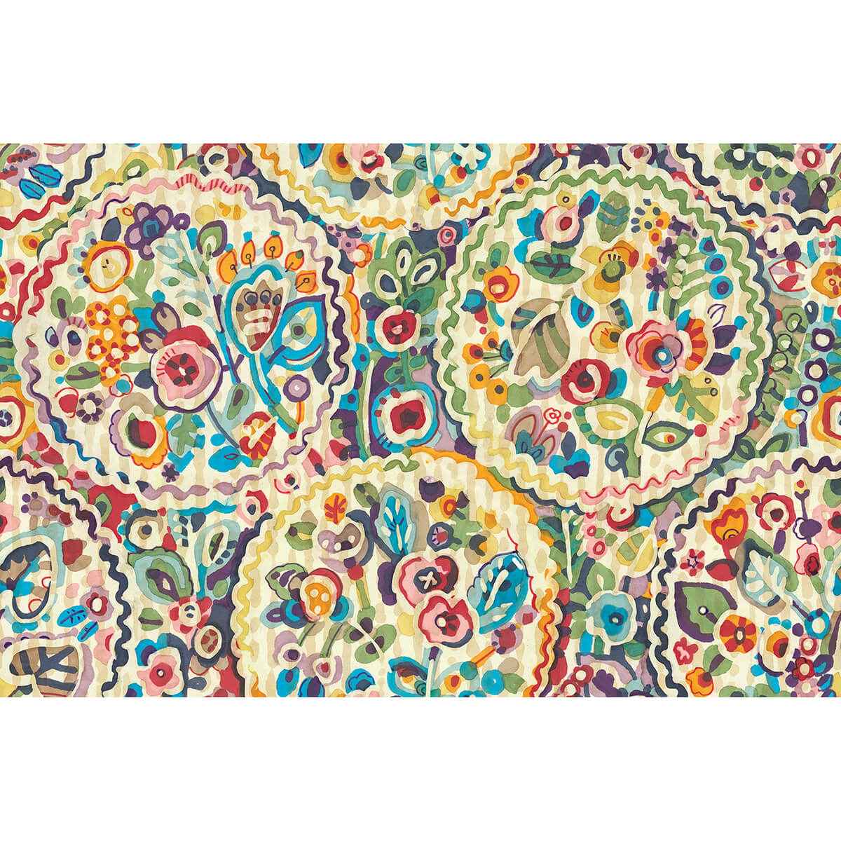 Multi Camille Peel & Stick Wallpaper - York Wallcoverings - CBS4506