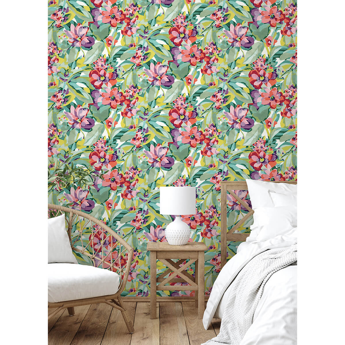 multi-belles-fleurs-peel-and-stick-wallpaper-york-wallcoverings-cbs4509 - York Wallcoverings Wallpaper