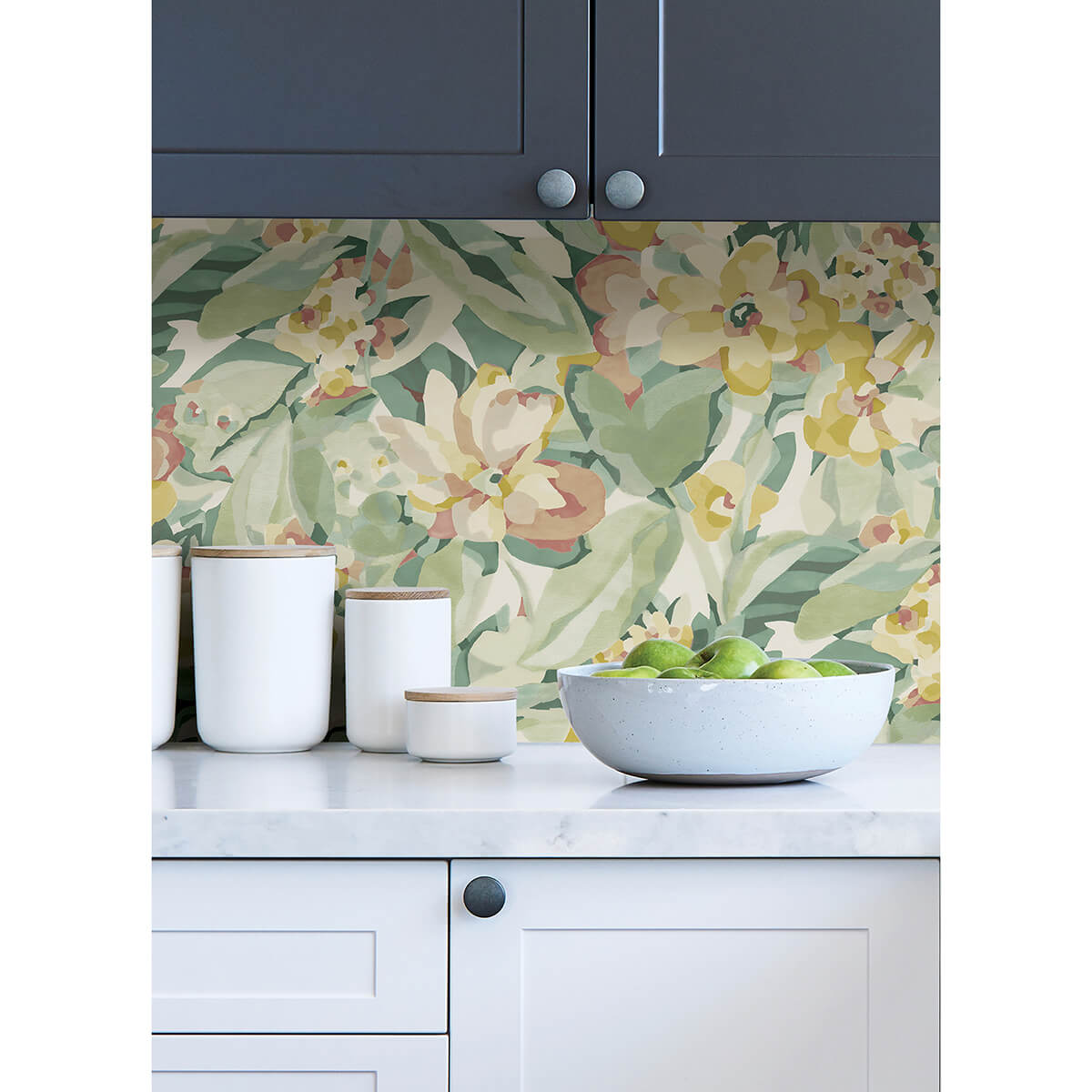 yellow-belles-fleurs-peel-and-stick-wallpaper-york-wallcoverings-cbs4510 - York Wallcoverings Wallpaper