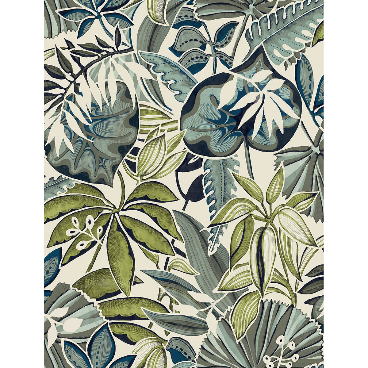 slate-feuilles-peel-and-stick-wallpaper-york-wallcoverings-cbs4514 - York Wallcoverings Wallpaper
