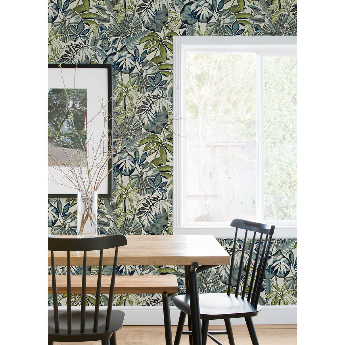 slate-feuilles-peel-and-stick-wallpaper-york-wallcoverings-cbs4514 - York Wallcoverings Wallpaper
