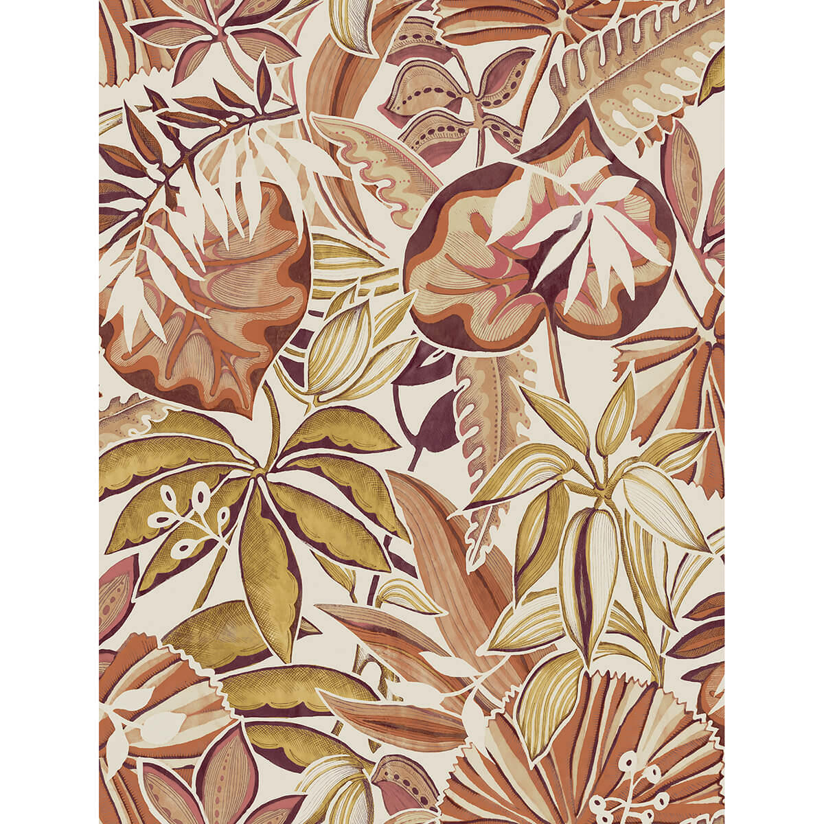 amber-feuilles-peel-and-stick-wallpaper-york-wallcoverings-cbs4515 - York Wallcoverings Wallpaper