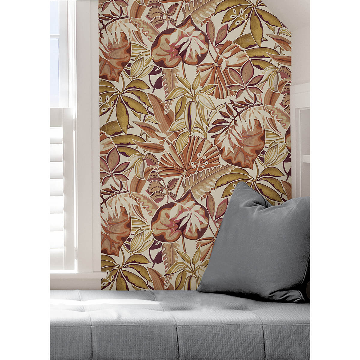 amber-feuilles-peel-and-stick-wallpaper-york-wallcoverings-cbs4515 - York Wallcoverings Wallpaper