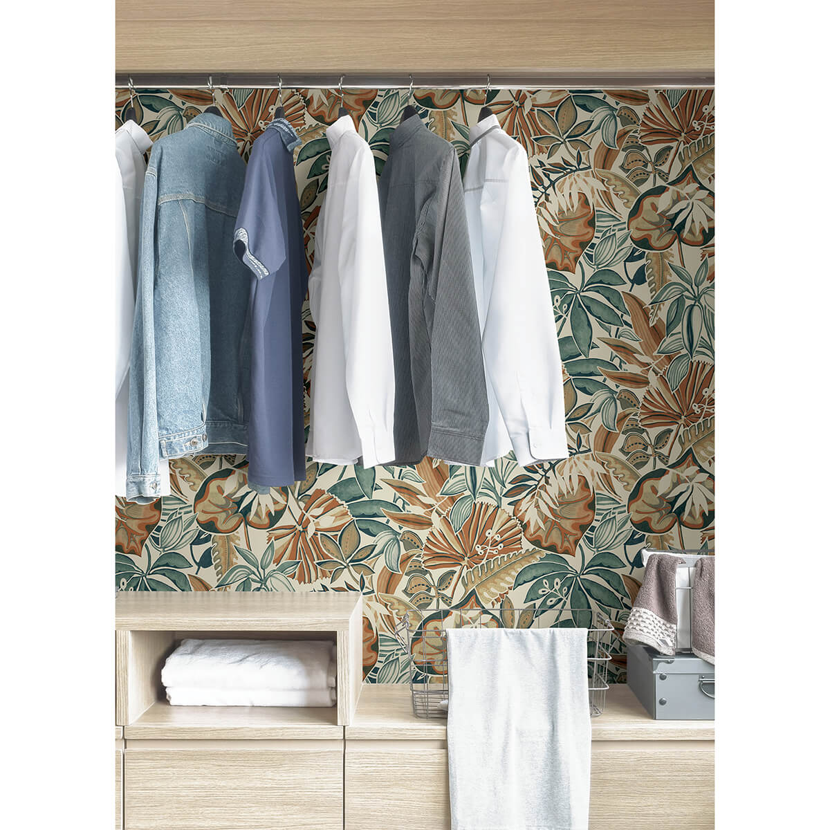 spice-feuilles-peel-and-stick-wallpaper-york-wallcoverings-cbs4516 - York Wallcoverings Wallpaper