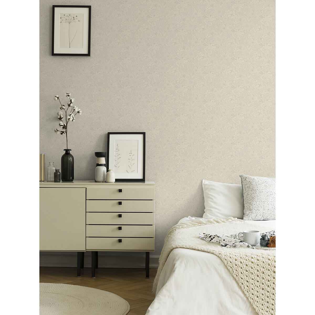 Wilma White Block Print Wallpaper - York Wallcoverings - 2999-13125 - York Wallcoverings Wallpaper