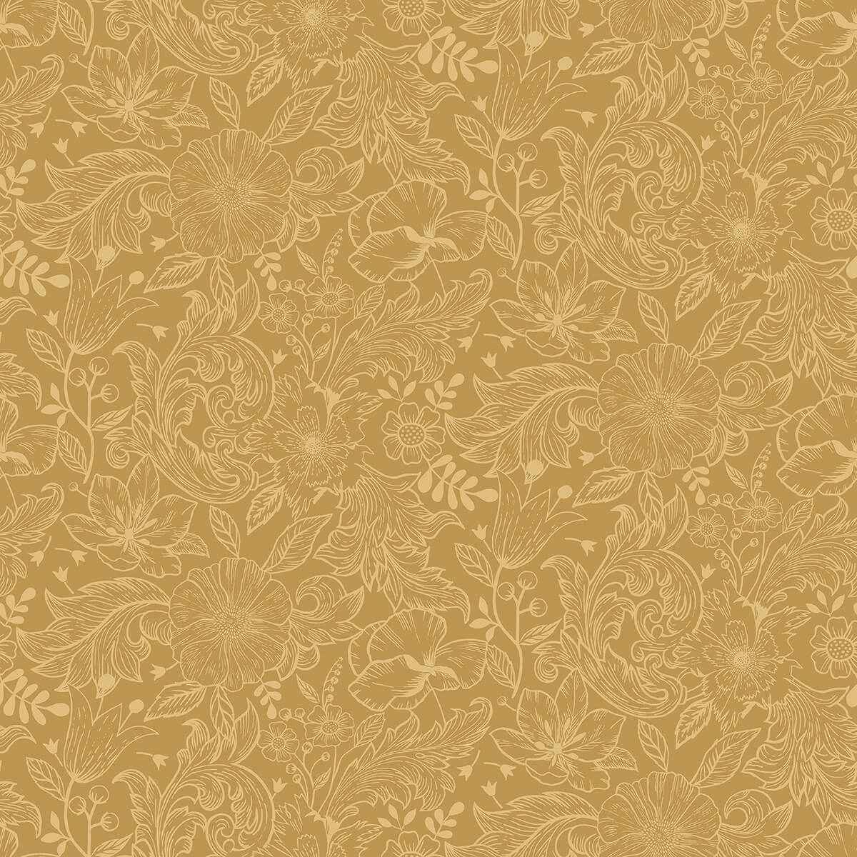 Wilma Yellow Block Print Wallpaper - York Wallcoverings - 2999-13127 - York Wallcoverings Wallpaper