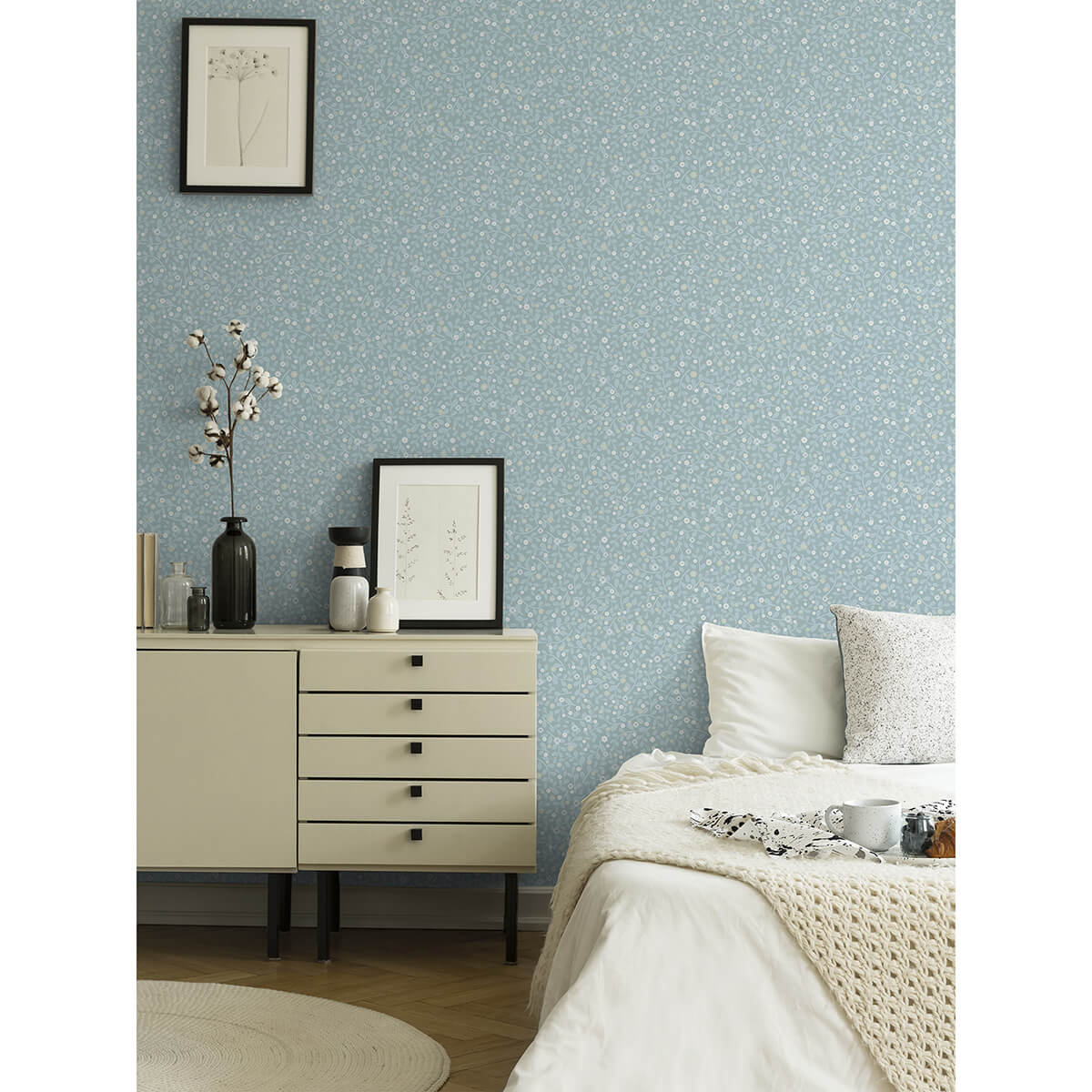 hummelvik-blue-daisy-trail-wallpaper-york-wallcoverings-2999-24130 - York Wallcoverings Wallpaper