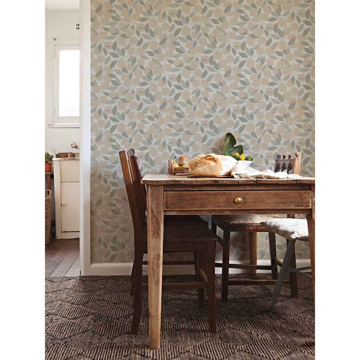 Lemona Grey Fruit Tree Wallpaper - York Wallcoverings - 2999-44117 - York Wallcoverings Wallpaper