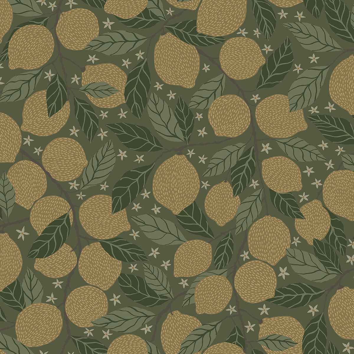 Lemona Green Fruit Tree Wallpaper - York Wallcoverings - 2999-44119 - York Wallcoverings Wallpaper
