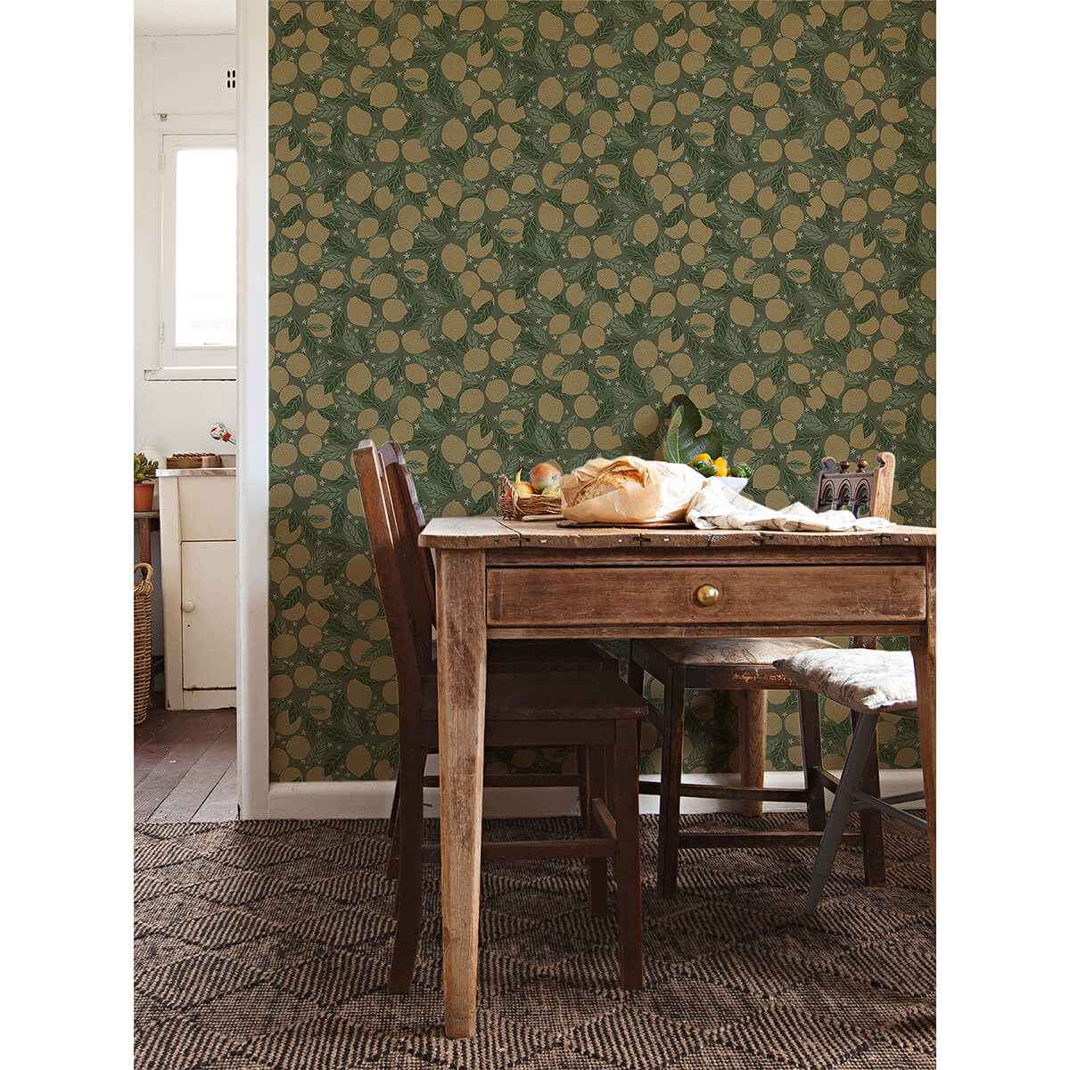 Lemona Green Fruit Tree Wallpaper - York Wallcoverings - 2999-44119 - York Wallcoverings Wallpaper