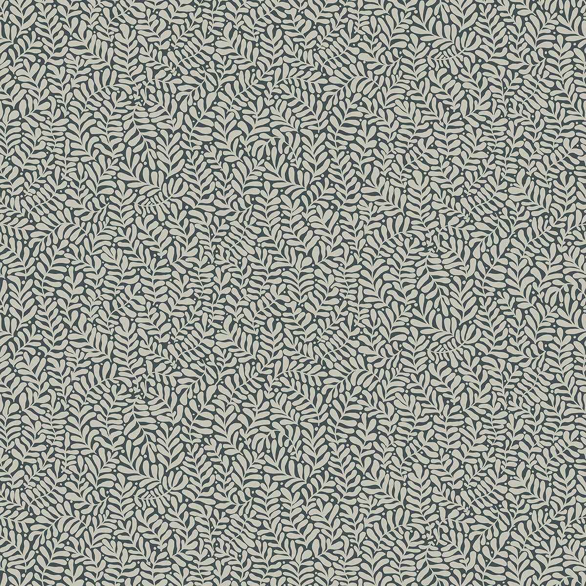 Anna Dark Blue Fern Trail Wallpaper - York Wallcoverings - 2999-55032