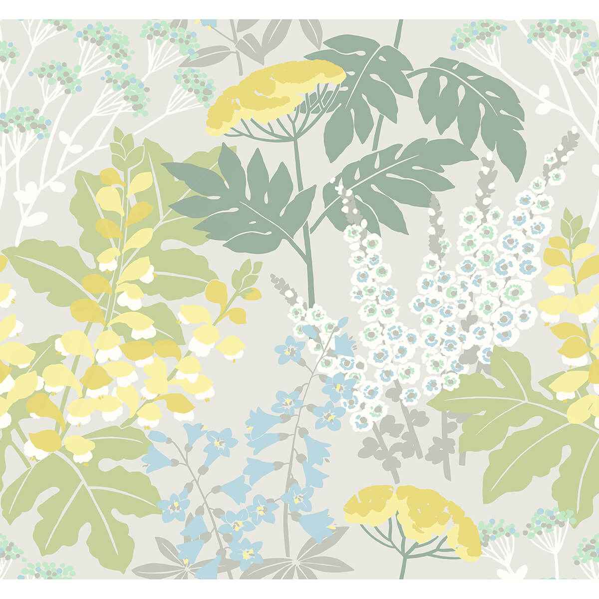 Brie Pastel Forest Flowers Wallpaper - York Wallcoverings - 2973-90009 - York Wallcoverings Wallpaper