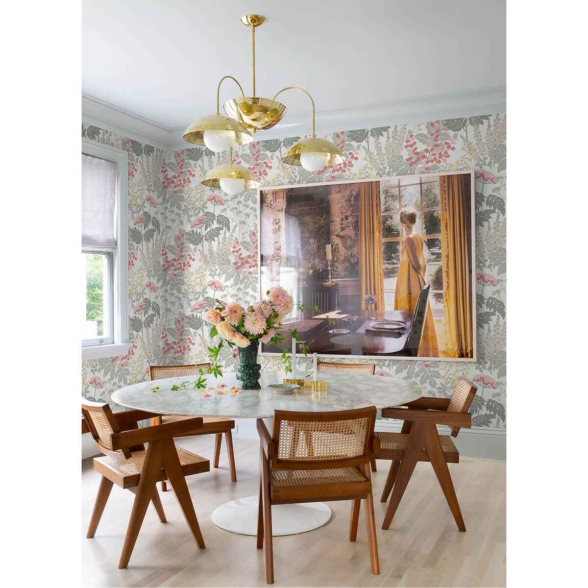 Brie Pink Forest Flowers Wallpaper - York Wallcoverings - 2973-90014 - York Wallcoverings Wallpaper