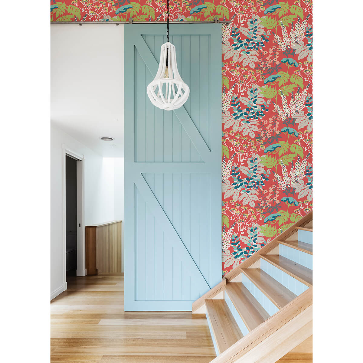 brie-red-forest-flowers-wallpaper-york-wallcoverings-2973-90021 - York Wallcoverings Papel pintado