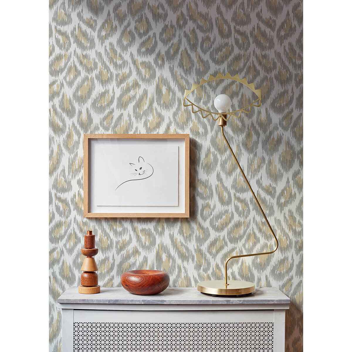 Electra Wheat Leopard Spot String Wallpaper - York Wallcoverings - 2973-90305 - York Wallcoverings Wallpaper