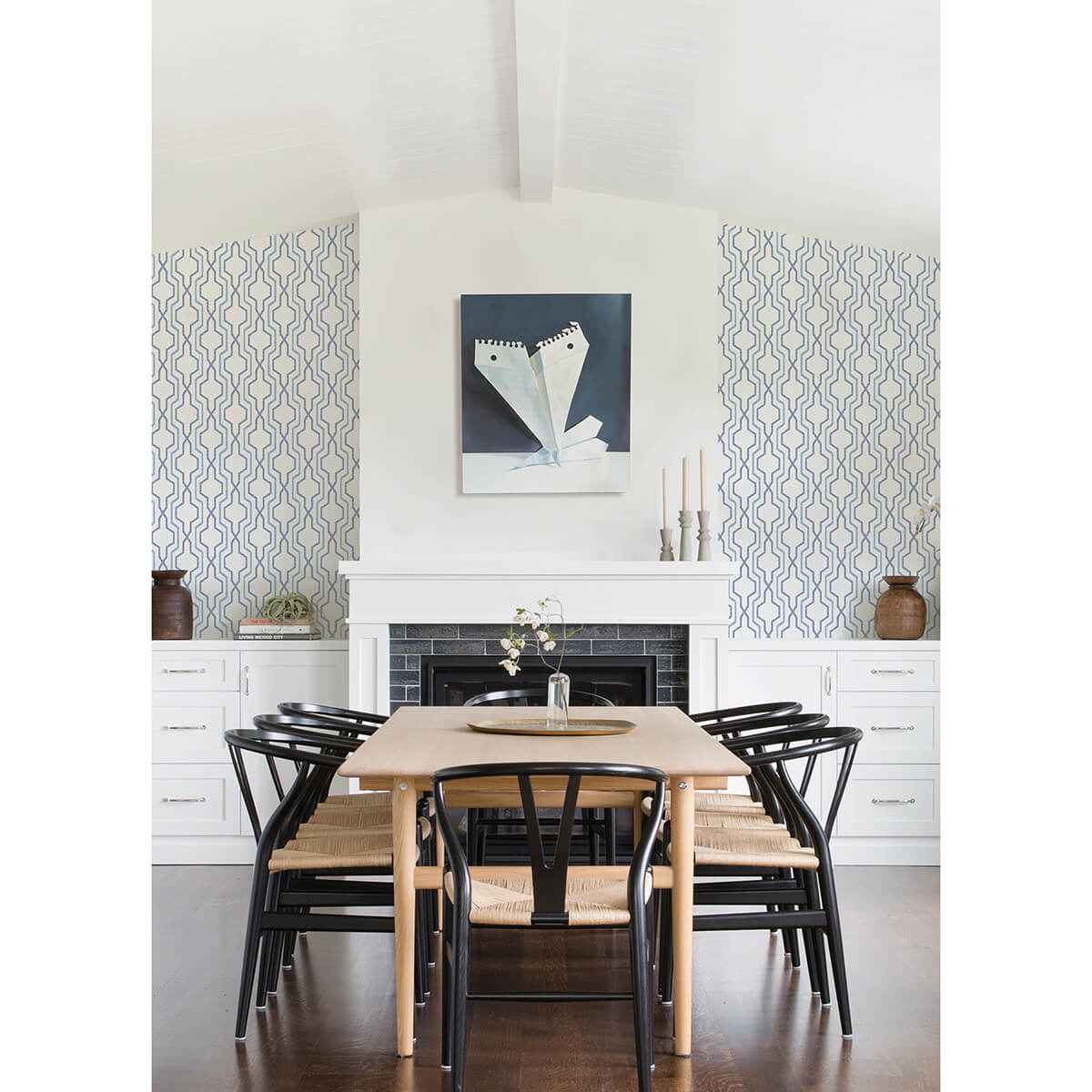 Rion Blue Trellis Wallpaper - York Wallcoverings - 2973-90601 - York Wallcoverings Wallpaper