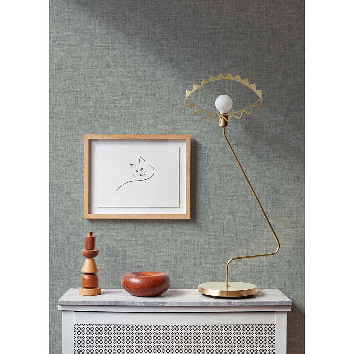 bentley-slate-faux-linen-wallpaper-york-wallcoverings-2973-90914 - York Wallcoverings Wallpaper