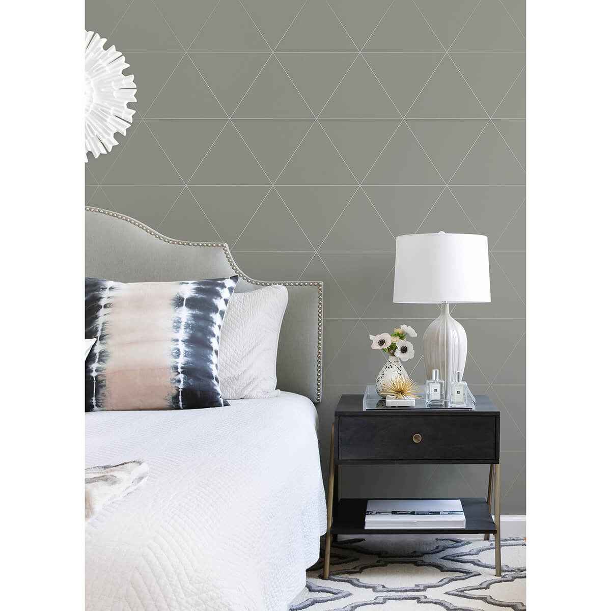 Twilight Silver Geometric Wallpaper - York Wallcoverings - 2973-91012 - York Wallcoverings Wallpaper