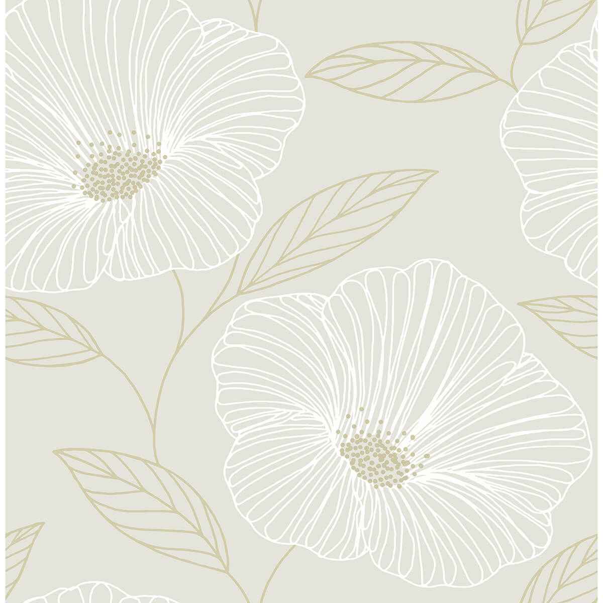 Mythic Dove Floral Wallpaper - York Wallcoverings - 2973-91131