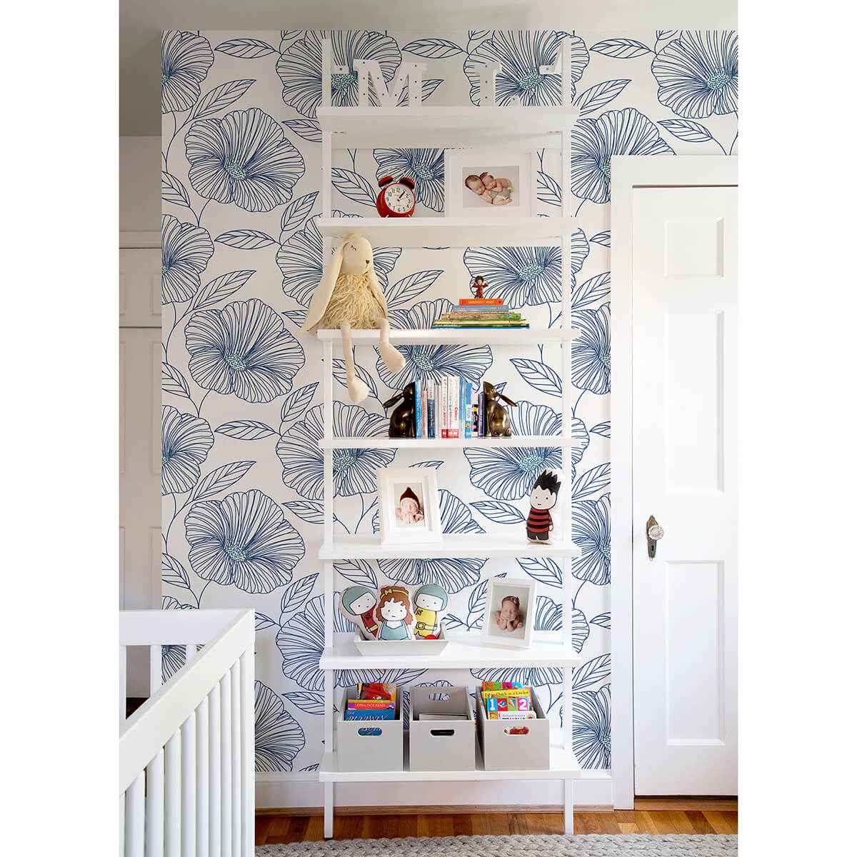 Mythic Blue Floral Wallpaper - York Wallcoverings - 2973-91135 - York Wallcoverings Wallpaper
