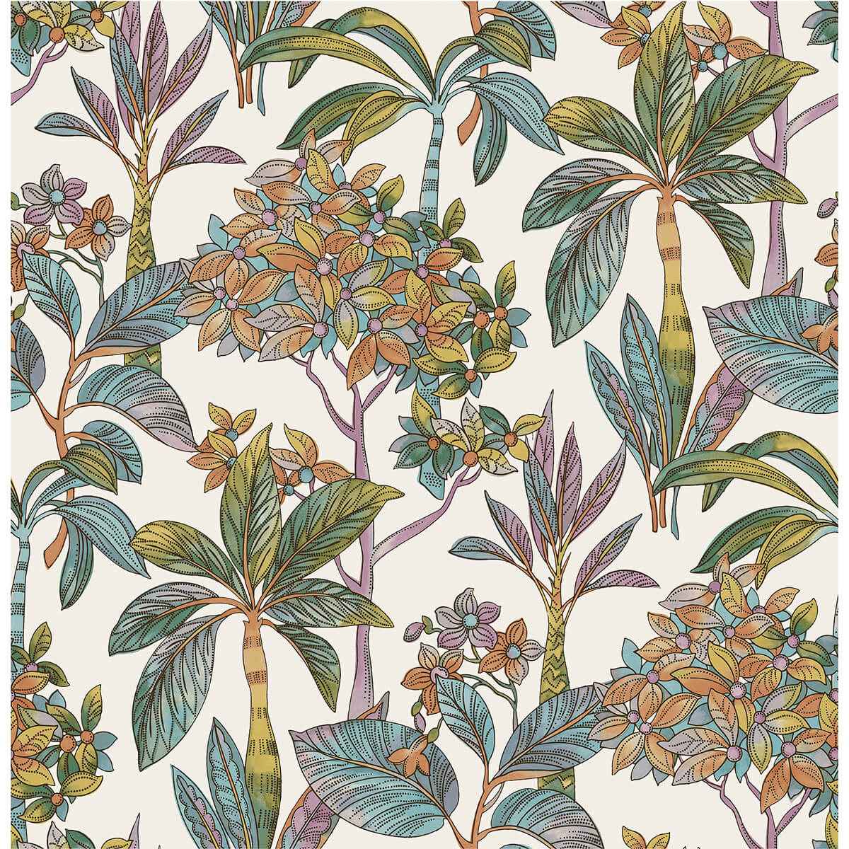 Rainbow Panama Peel & Stick Wallpaper - York Wallcoverings - NUS4314