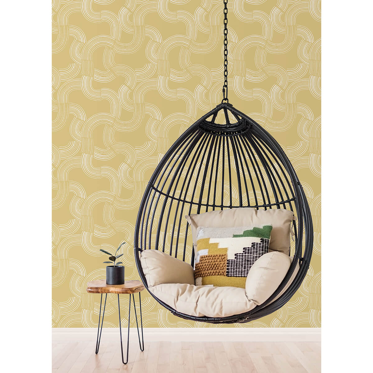 mustard-hokime-peel-and-stick-wallpaper-york-wallcoverings-nus4317 - York Wallcoverings Wallpaper