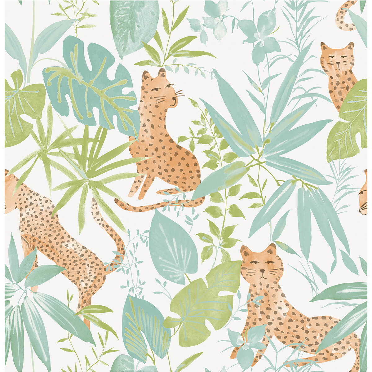 teal-lime-jhalana-peel-and-stick-wallpaper-york-wallcoverings-nus4321 - York Wallcoverings Wallpaper