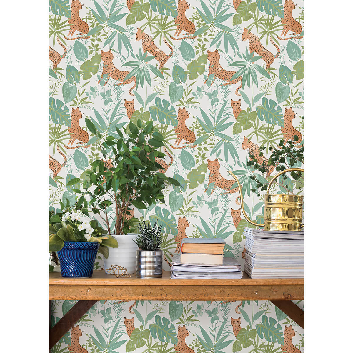 teal-lime-jhalana-peel-and-stick-wallpaper-york-wallcoverings-nus4321 - York Wallcoverings Wallpaper