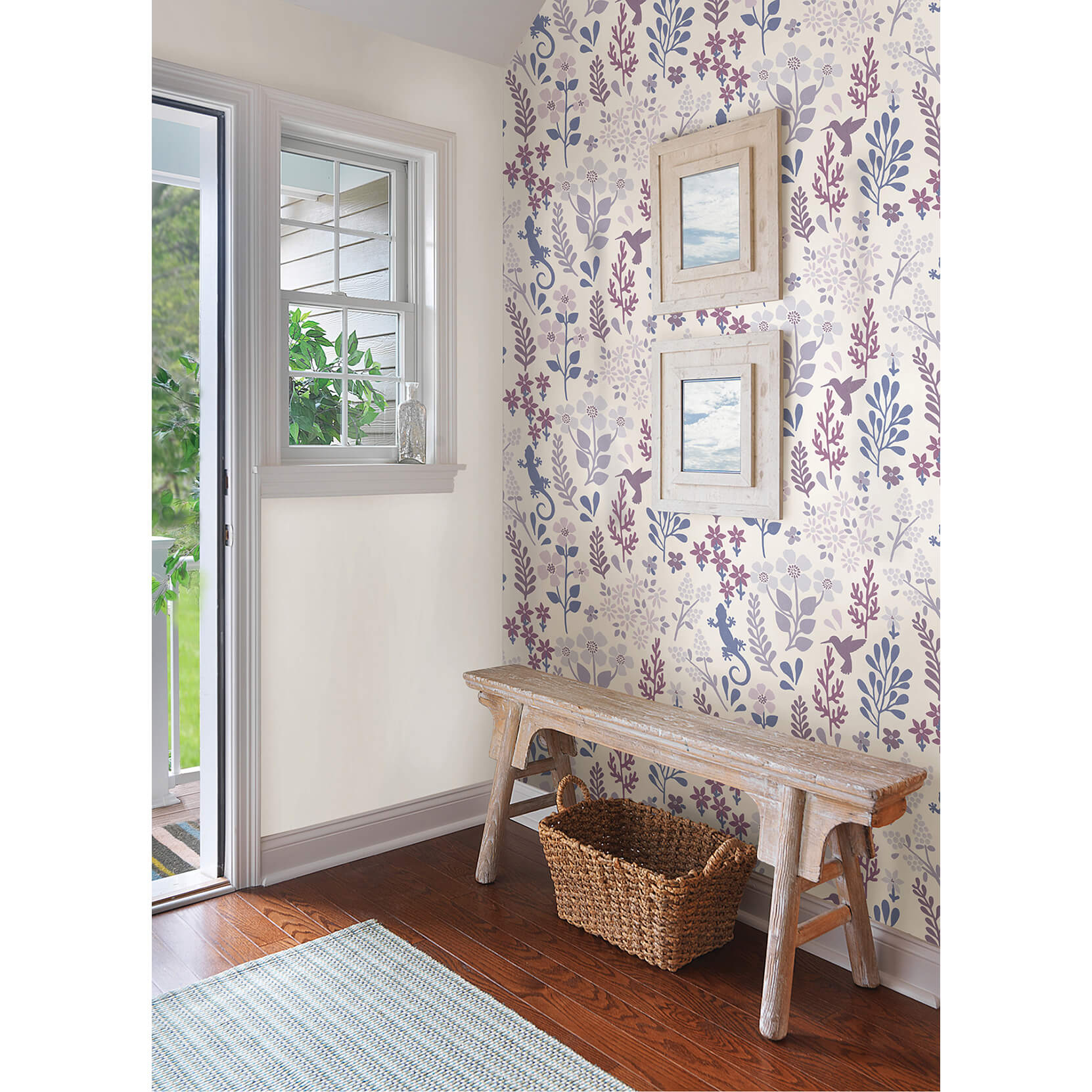 periwinkle-zoey-leaf-peel-and-stick-wallpaper-york-wallcoverings-nus4621 - York Wallcoverings Wallpaper