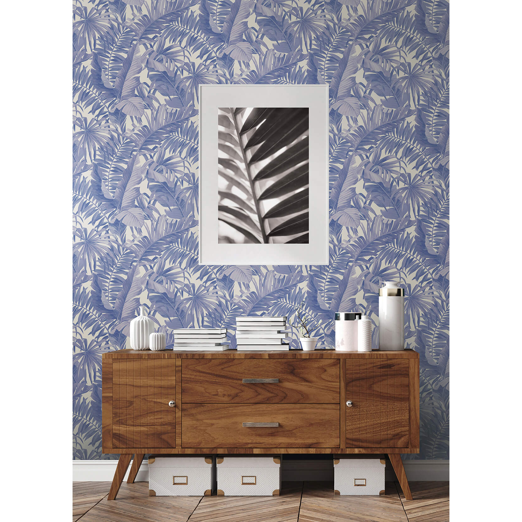 periwinkle-maui-leaf-peel-and-stick-wallpaper-york-wallcoverings-nus4623 - York Wallcoverings Wallpaper